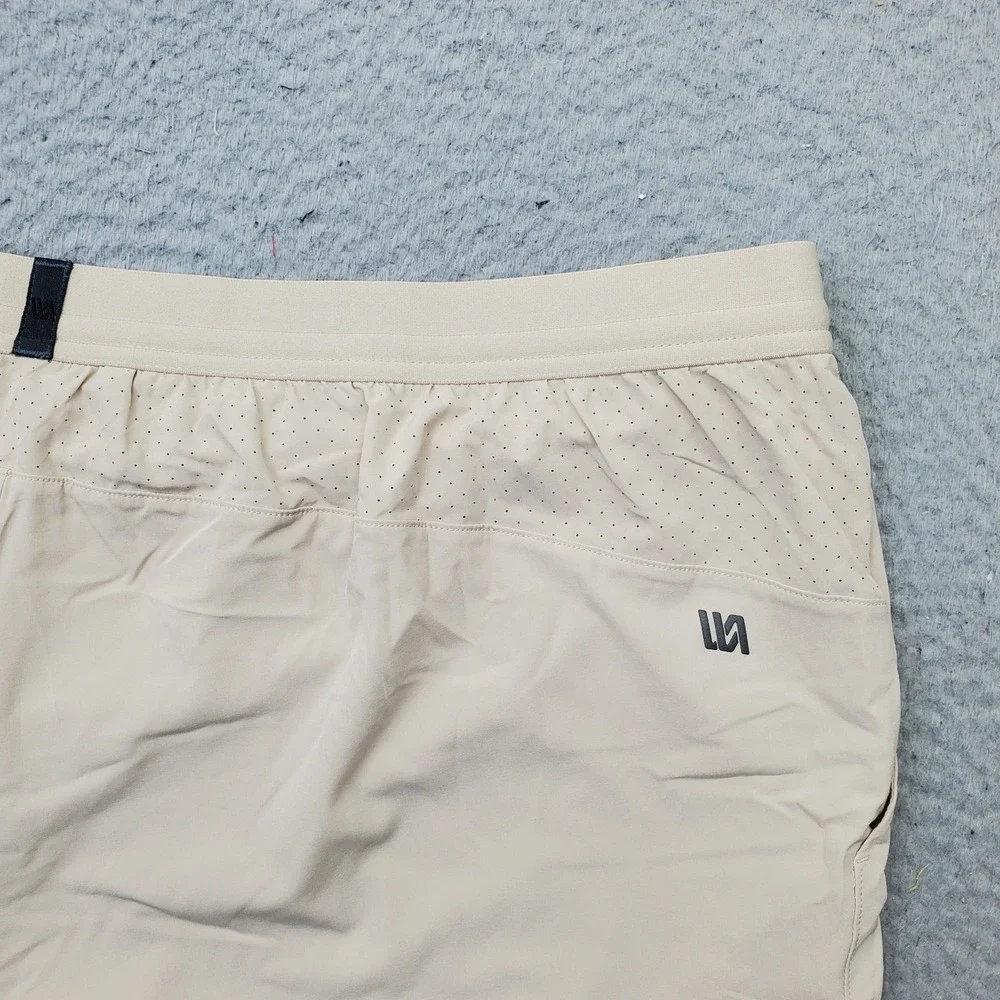 VRST Running Shorts Mens XXL Tan Lined Relaxed Fit Stretch Elastic Waist Pull On